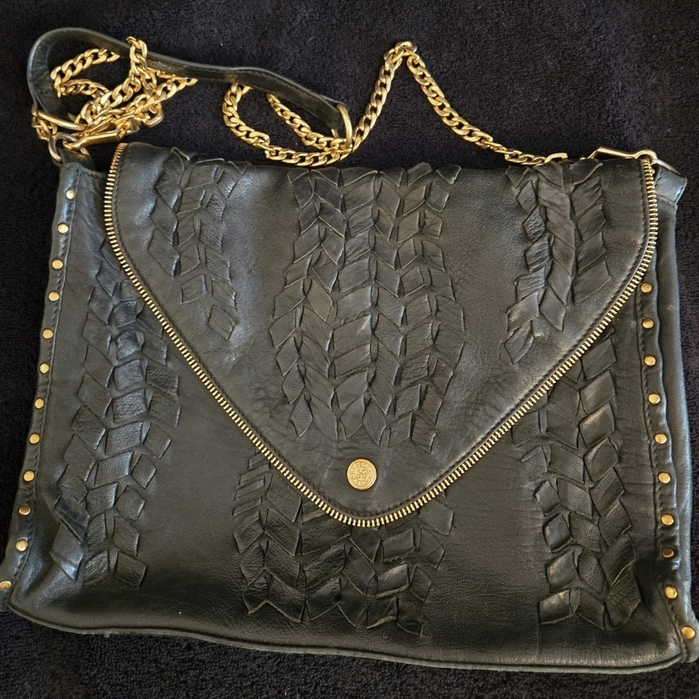 Rebecca Minkoff Black Leather Chain Strap Purse
